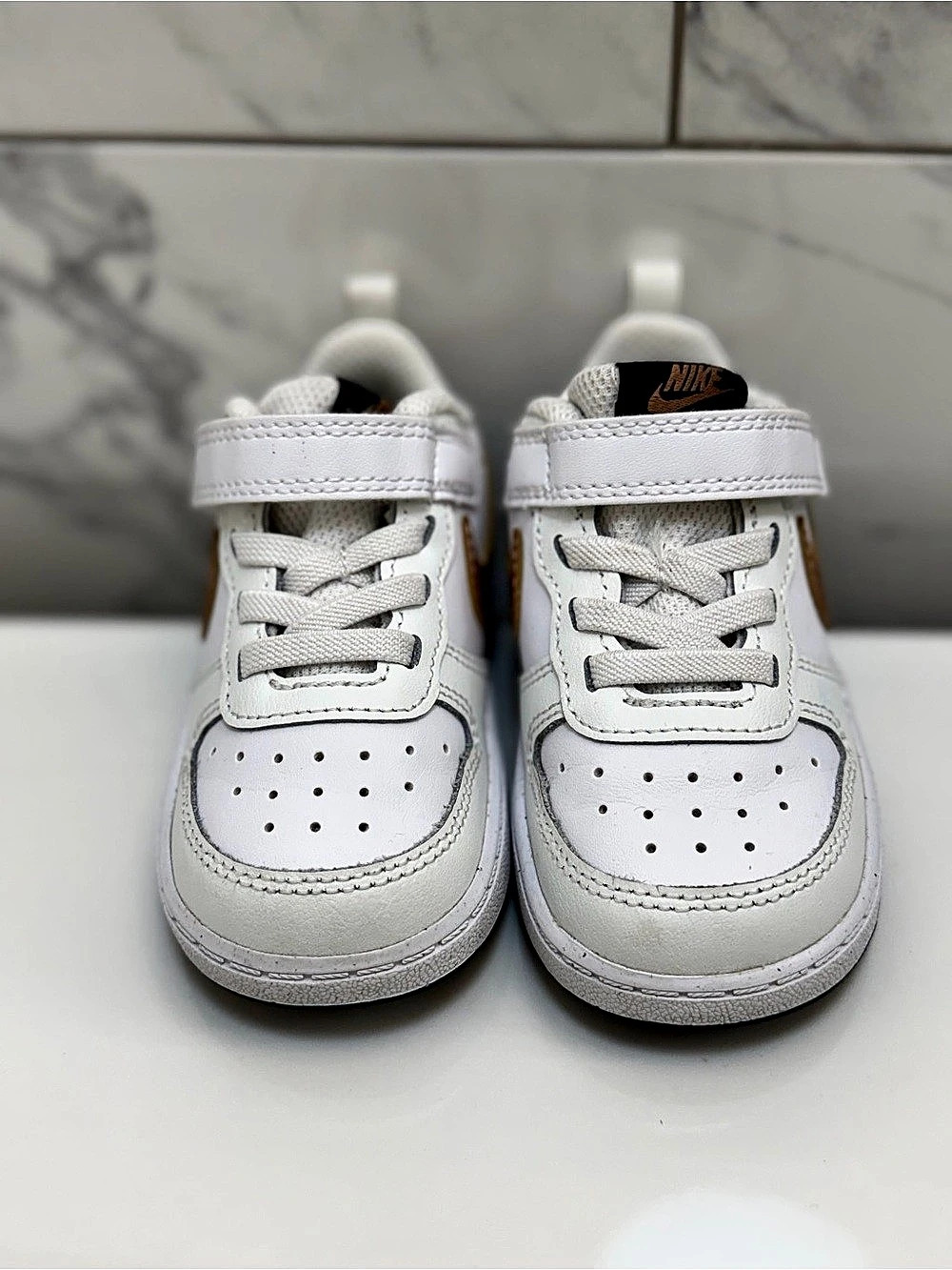 Nike Court Borough Low Recraft Infant/Toddler Baby US 6C White & Brown